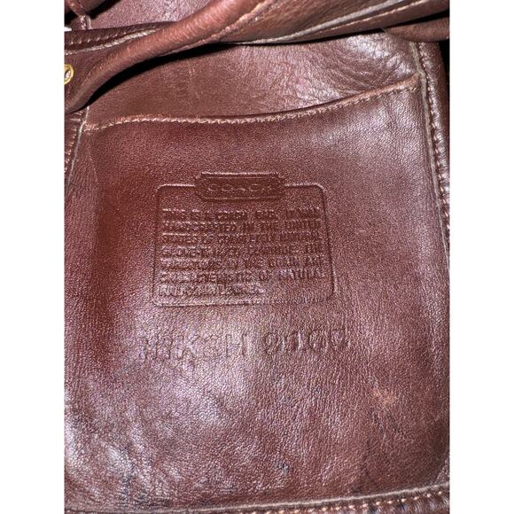 Vintage Coach Drawstring Bucket Bag 80165 – Chocolate Brown 1990s Shoulder Tote - Picture 2 of 11